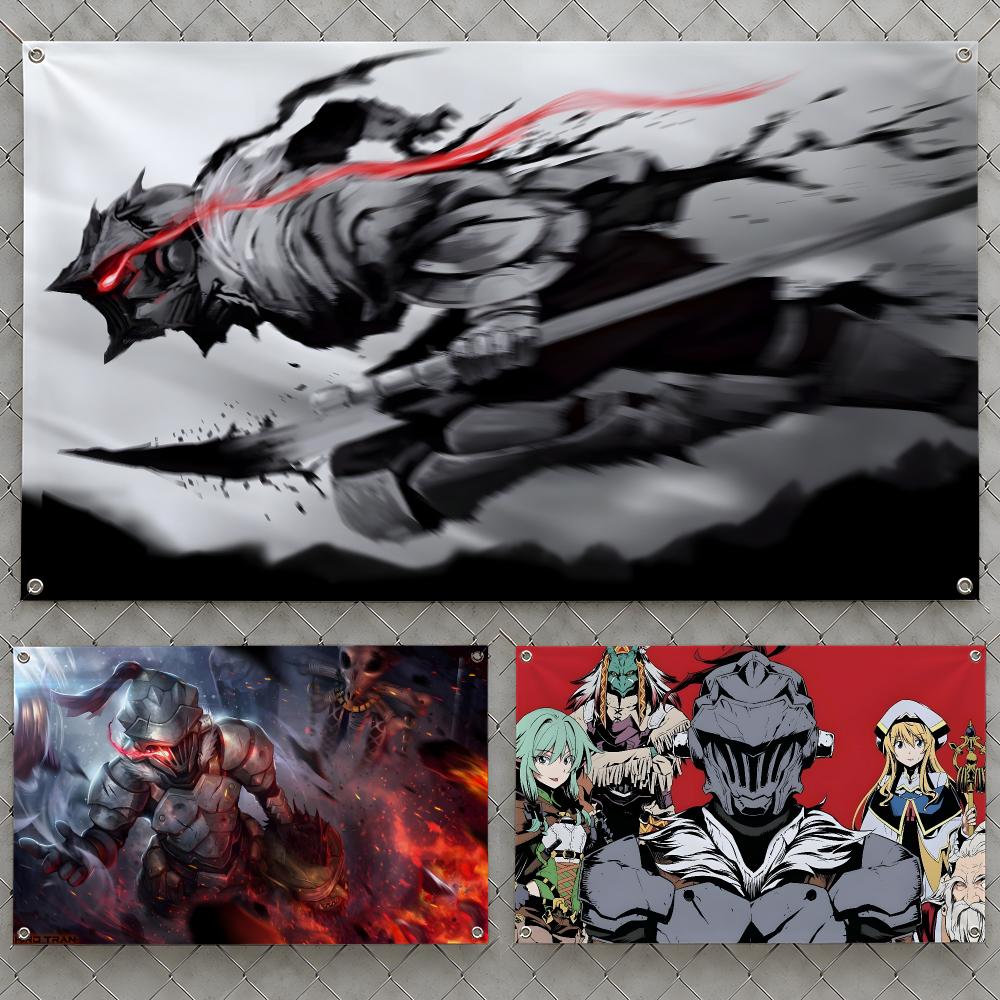 Outdoor Adventure Birthday Party - ธงแขวนผนังลายอนิเมะ Goblin Slayer และสมาคมนักผจญภัย สำหรับตกแต่งงานวันเกิด กลางแจ้ง