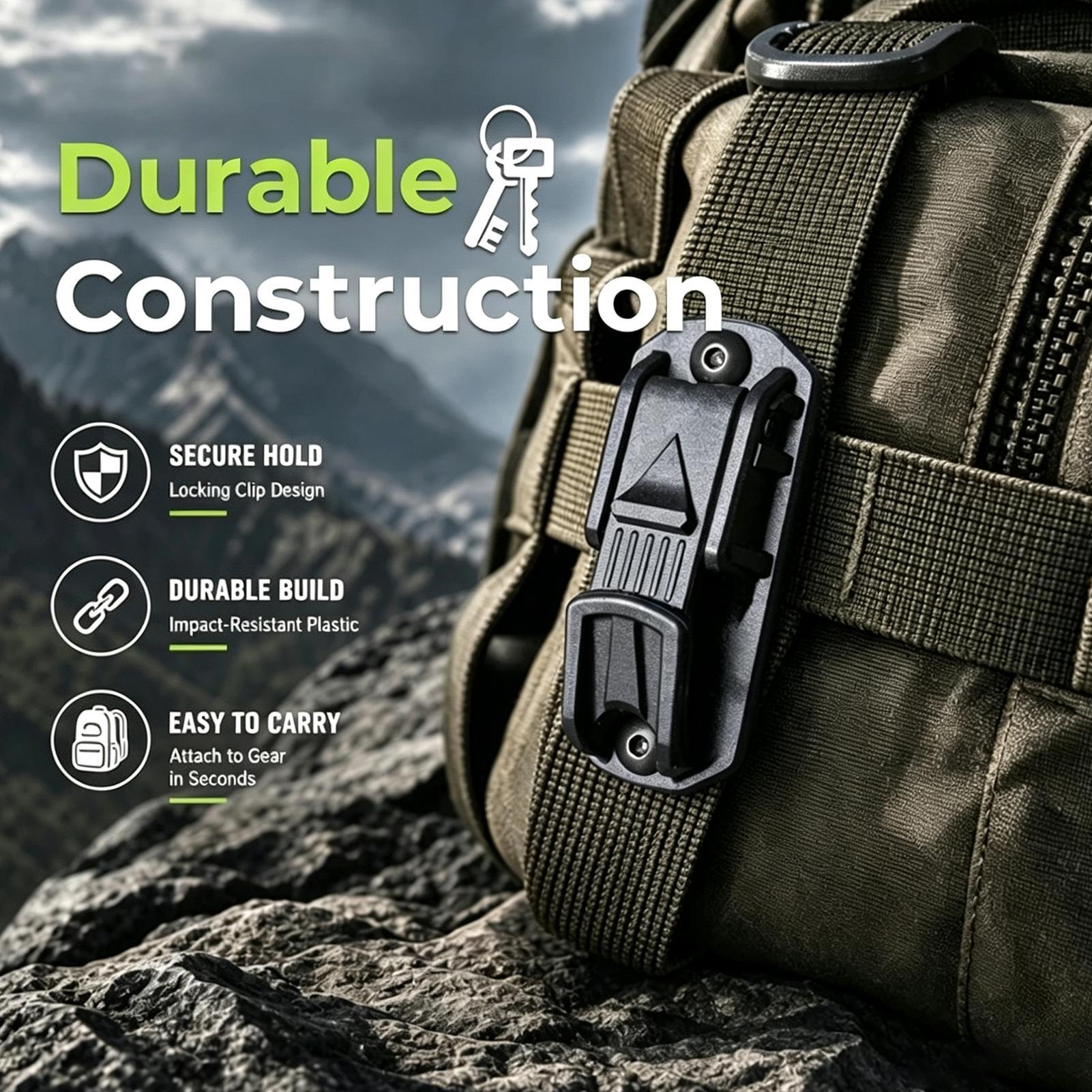 1 ชิ้น คลิปหนีบกุญแจเข็มขัด อเ - Outdoor Adventure Backpack บทวิจารณ์และราคา