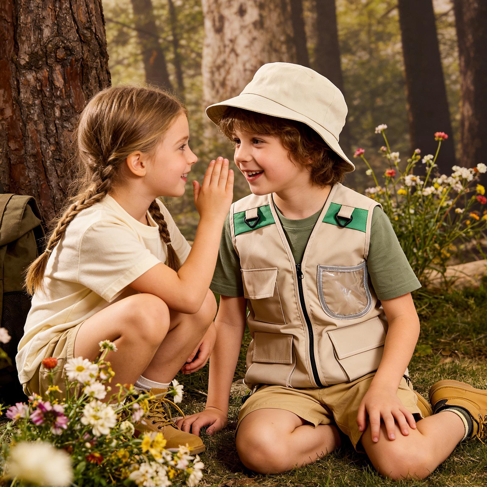ชุดหมวกและเสื้อกั๊กนักสำรวจสำห - Outdoor Adventure Kit For Kids บทวิจารณ์และราคา