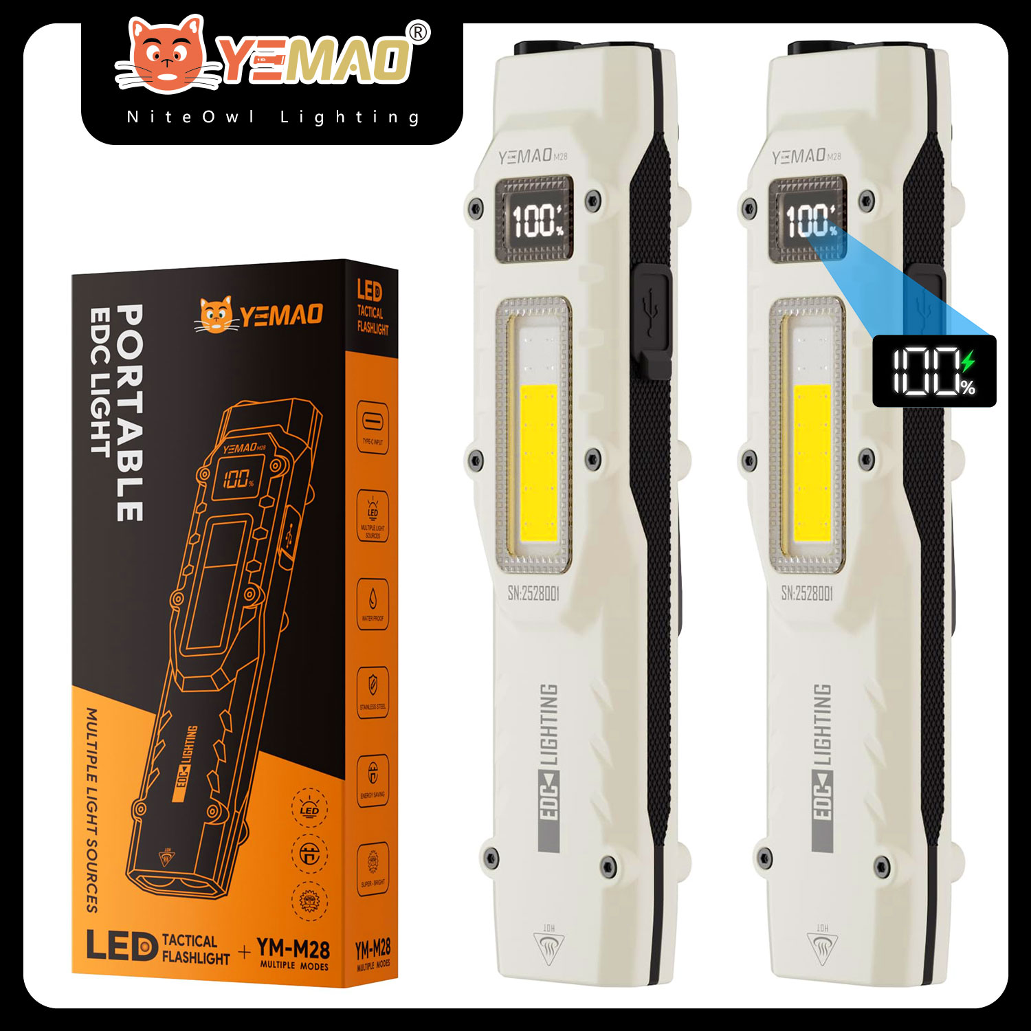 YEMAO M28 ไฟฉาย EDC สว่างเป็นพ - Outdoor Adventure Trips บทวิจารณ์และราคา