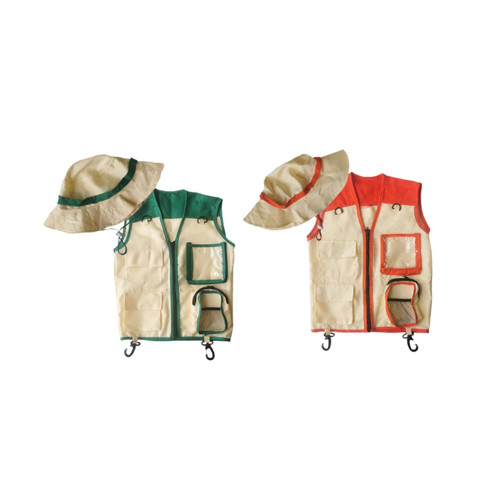 ชุดเสื้อกั๊กและหมวกนักสำรวจสำห - Outdoor Adventure Kit For Kids บทวิจารณ์และราคา