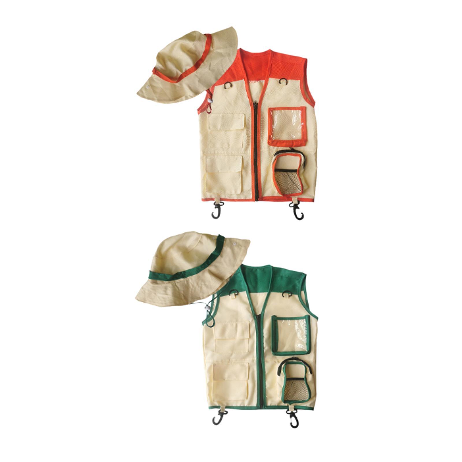 ชุดเสื้อกั๊กและหมวกนักสำรวจสำห - Outdoor Adventure Kit For Kids บทวิจารณ์และราคา