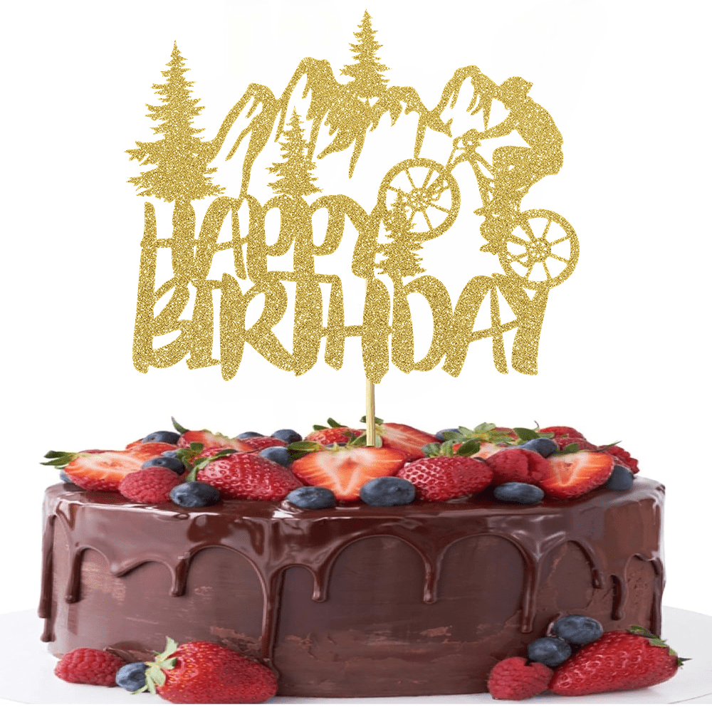 ท็อปเปอร์เค้กสีทองวิบวับ 1 ชิ้ - Outdoor Adventure Birthday Party บทวิจารณ์และราคา